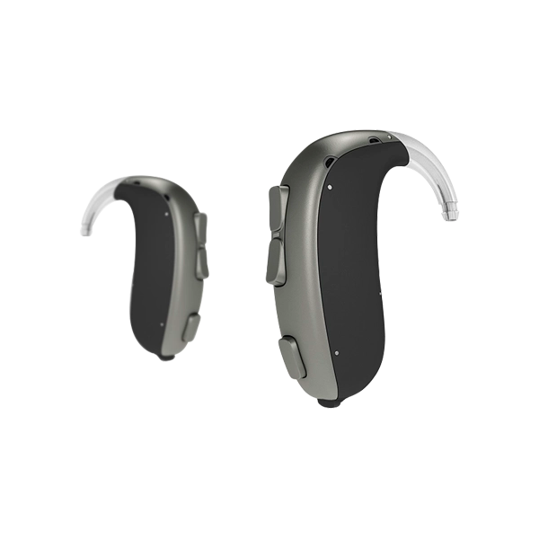 Hinter-dem-Ohr-Hoergeraete Bernafon Leox BTE SP metallic silber