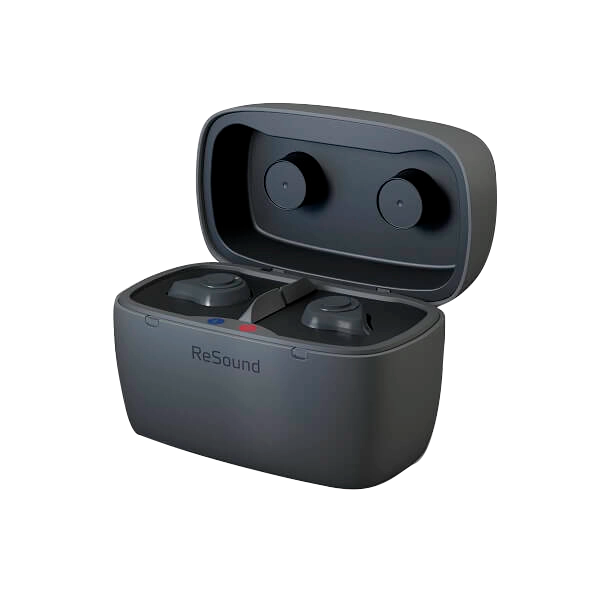 ReSound ONE Custom Charger offen mit Hoergeraeten