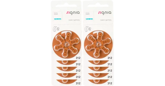 Signia Hoergeraetebatterien 312