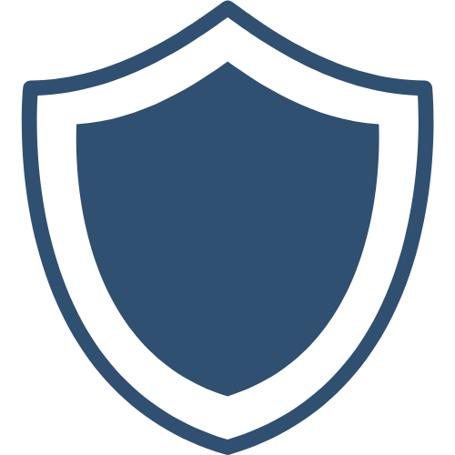 Blaues Icon mit Schild
