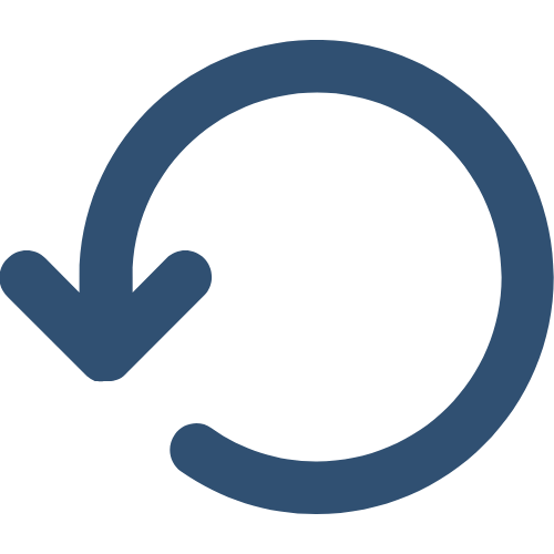 Blaues Icon mit kreisrundem Pfeil