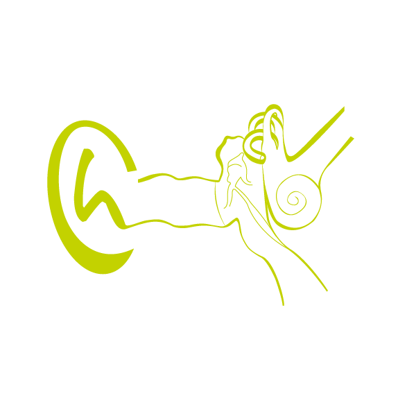 Gruene Animation menschlichen Ohres