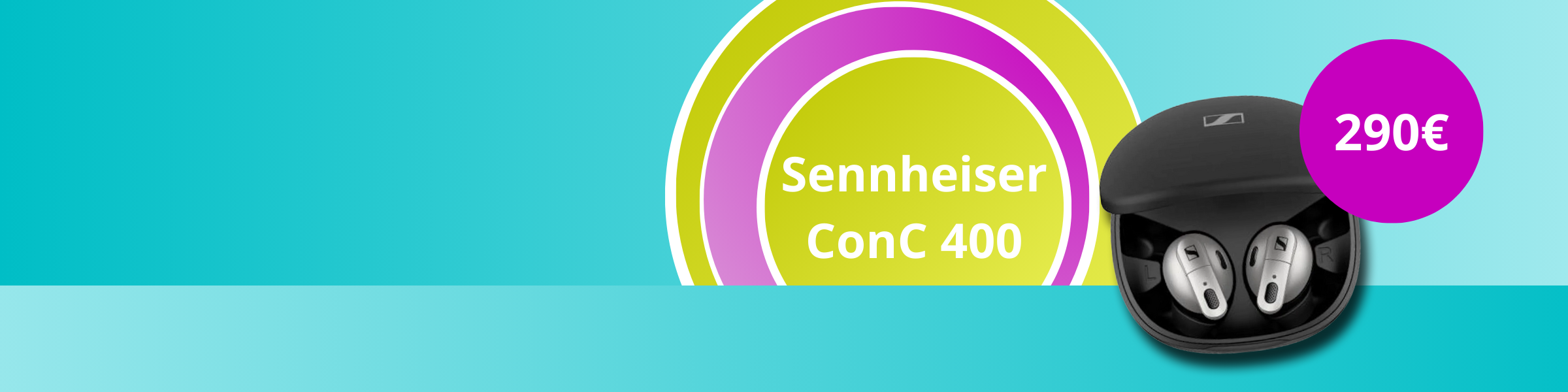 Türkiser Hintergrund, grün und magentafrbende Kreise mit 