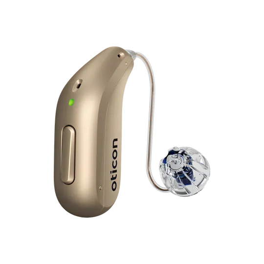 Hoergeraet Oticon Reveal miniRITE R quarzsand