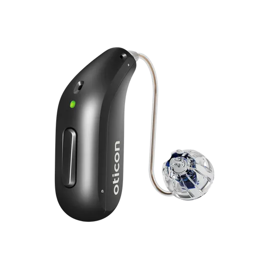Hoergeraet Oticon Reveal miniRITE R schwarz