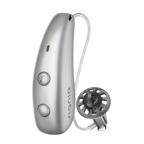 Hoergeraet Signia Pure Charge&Go MaX silber