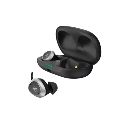 Sennheiser TV Earbuds und Ladeschale offen